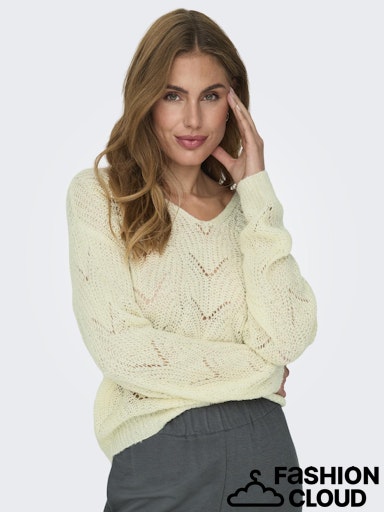 Badut Glitter Detail V Neck Jumper - Whitecap Gray/gold Lurex