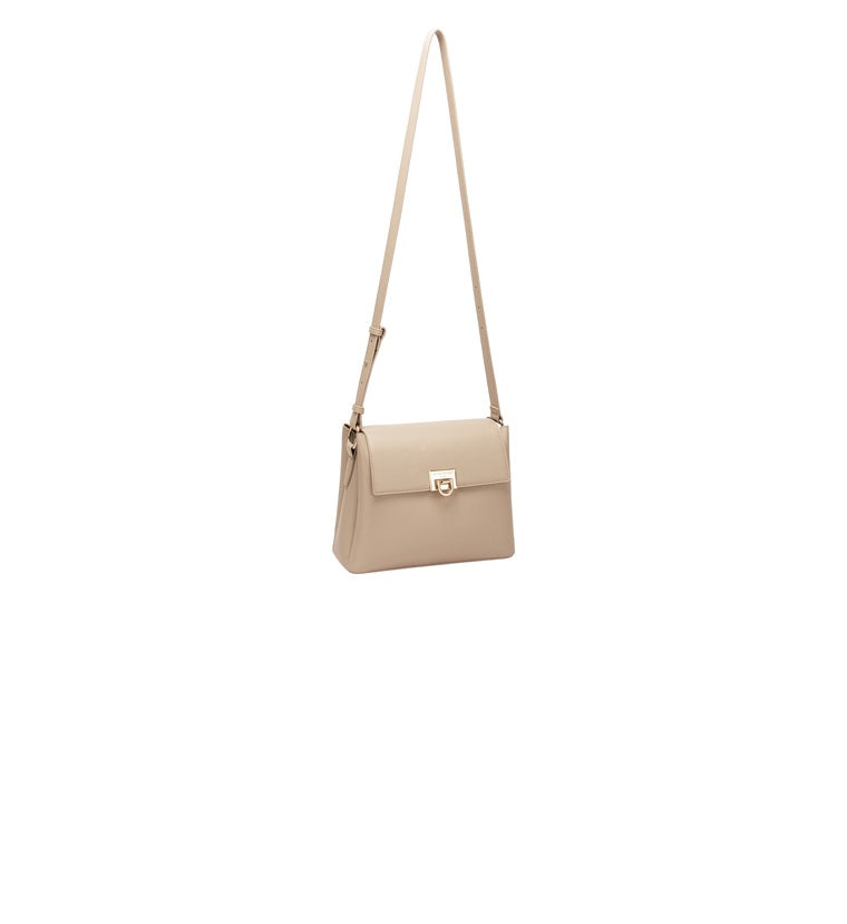 Half Flap Shoulder Bag - Gravel