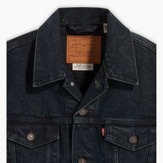 Trucker Jacket - Blue Black