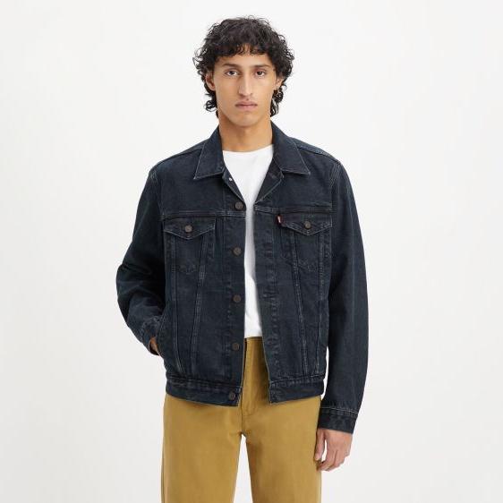 Trucker Jacket - Blue Black