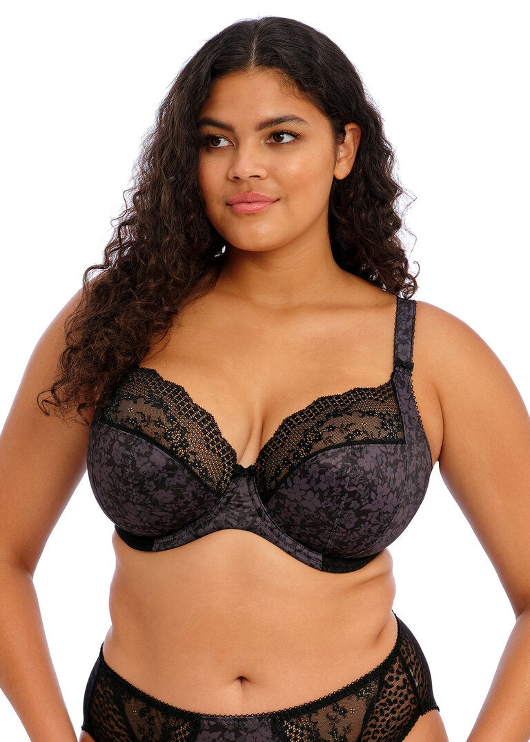 Lucie Underwire Plunge Bra - Black