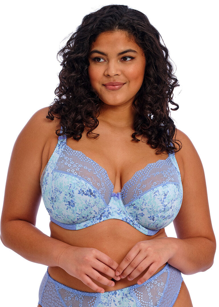 Lucie Underwire Plunge Bra - Cornflower