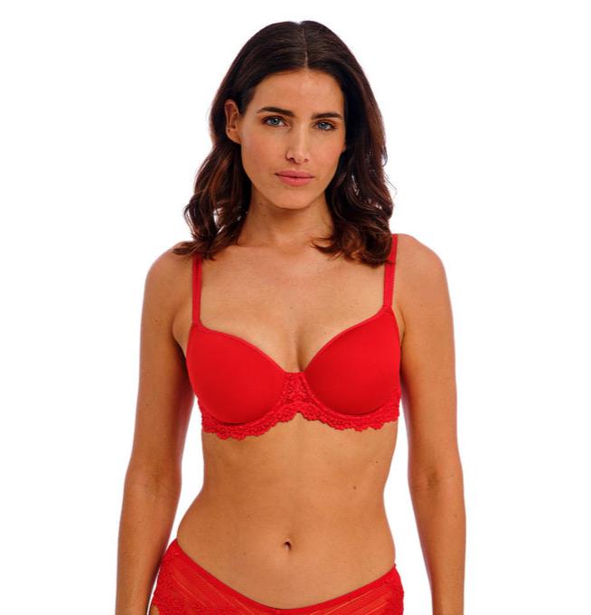 Embrace Lace Contour Bra - Equestrian Red