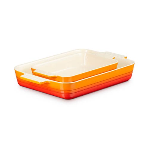 Set of 2 Classic Rectangular Dishes - Volcanic