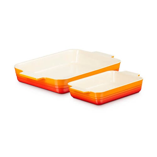 Set of 2 Classic Rectangular Dishes - Volcanic