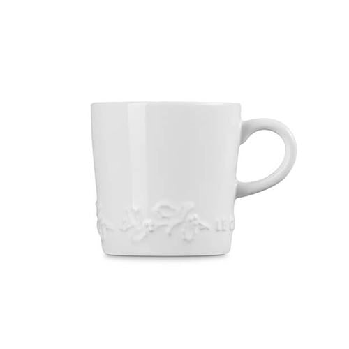 Holly Cappuccino Mug - White