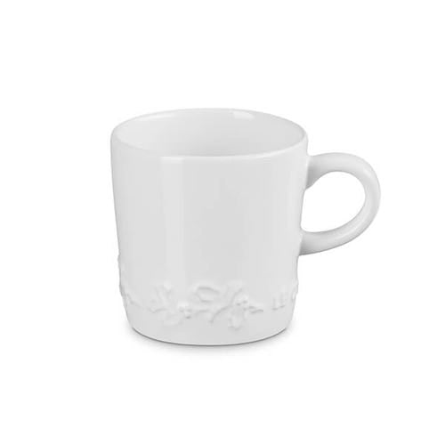 Holly Cappuccino Mug - White