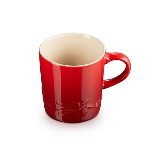 Holly Cappuccino Mug - Cerise