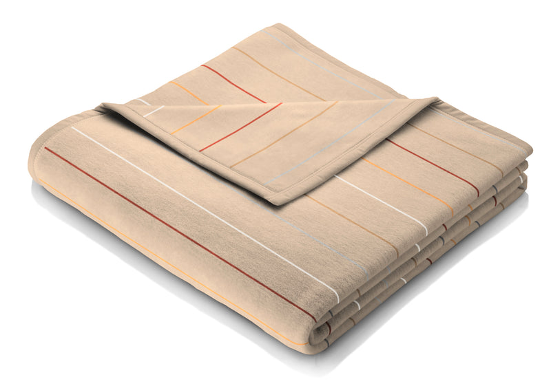 Cotton Rich Multi Stripe Blanket - Natural - 140x180