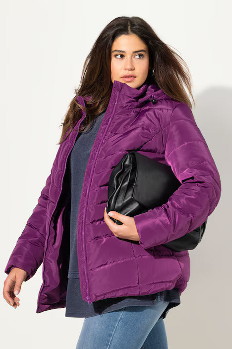 PURPLE QUILTED COAT - Purple