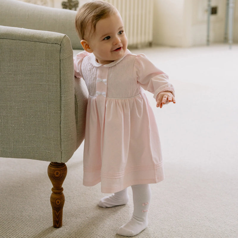 Jersey Dress and Tights- Pale Pink