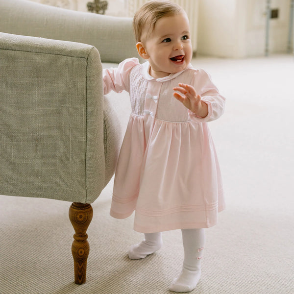 Jersey Dress and Tights- Pale Pink