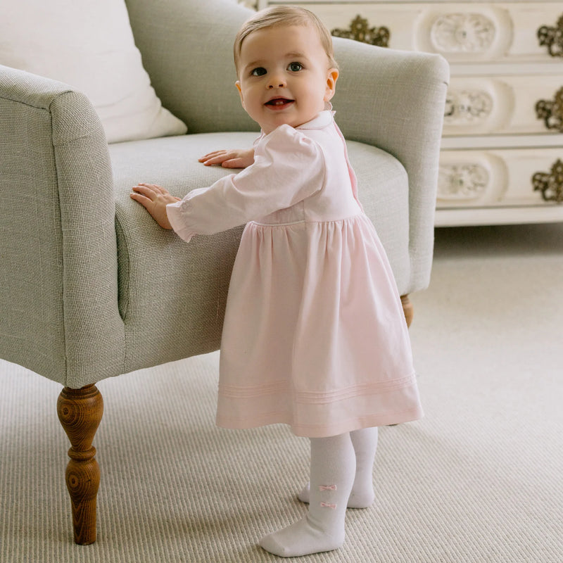 Jersey Dress and Tights- Pale Pink