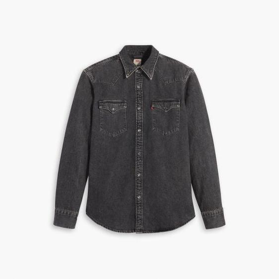 Western Standard Fit Shirt - Black Washed