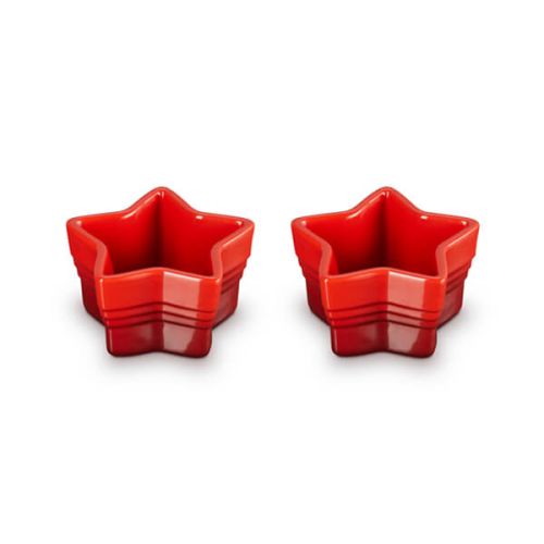 Set of 2 Star Ramekins Cerise