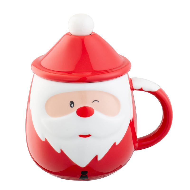 Santa Lidded Mug & Spoon