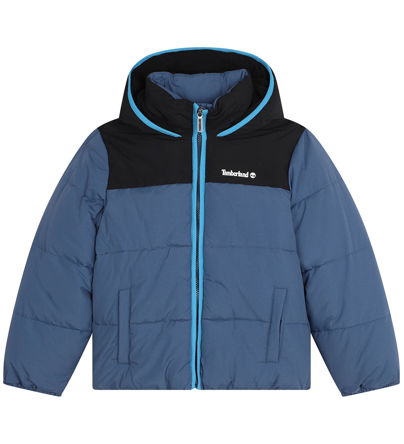 Water Repellent Puffer Jacket - Blue