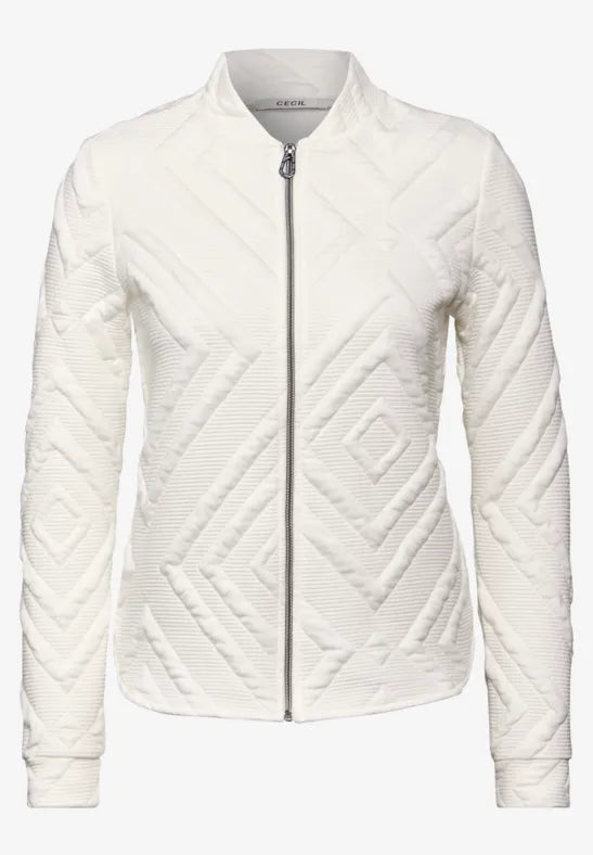 3D Structure Jacket - Vanilla White