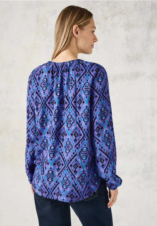 Multicolor Print Blouse - Wild Lilac