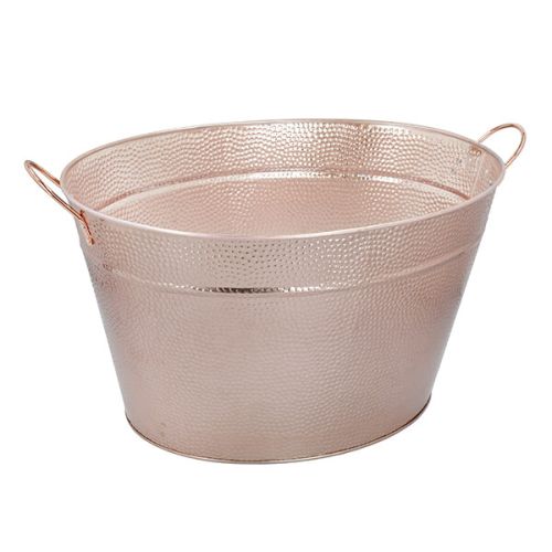 Hammered Champagne Pail with Copper Finish