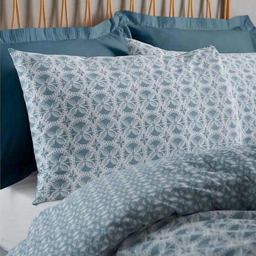 Sardinia Tile Duvet Cover Set - Seafoam