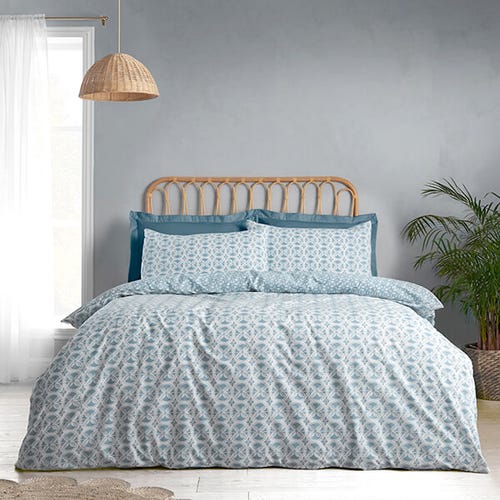 Sardinia Tile Duvet Cover Set - Seafoam