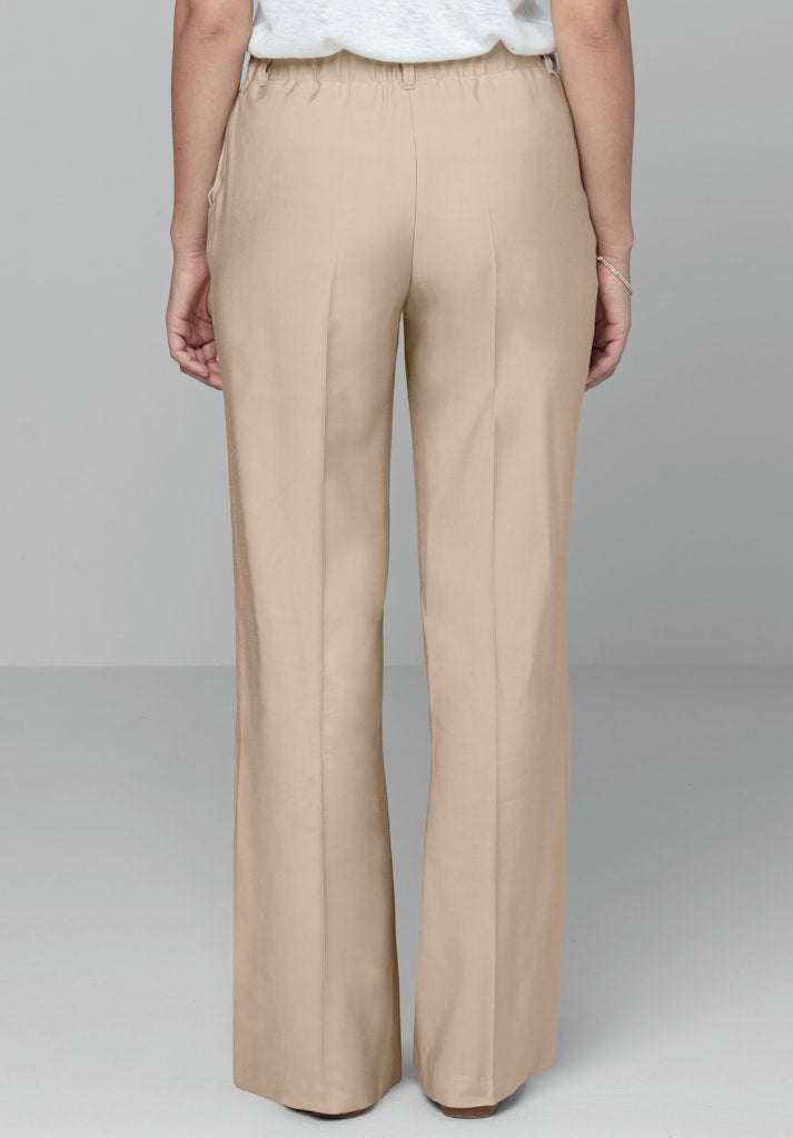 Natural Touch Wide Leg Trousers - Cookie