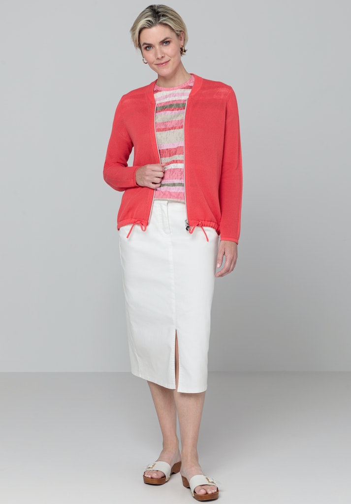 Natural Touch Zipped Jacket - Red