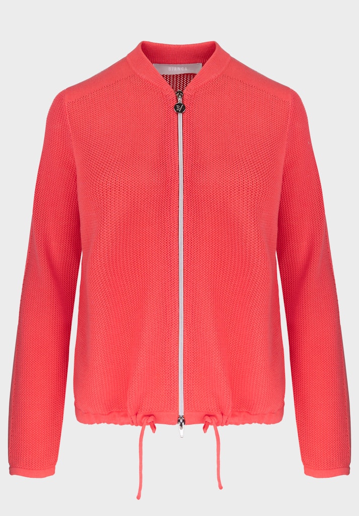 Natural Touch Zipped Jacket - Red