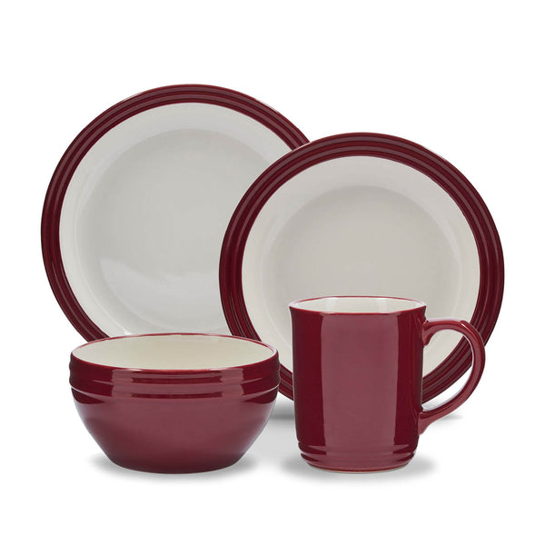 Foundry 16 Piece Dinnerware Set - Red