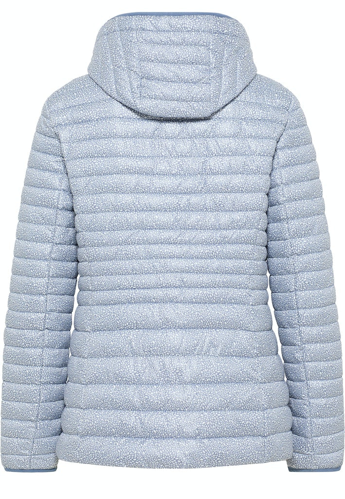 Quilted Hooded Jacket - Denim