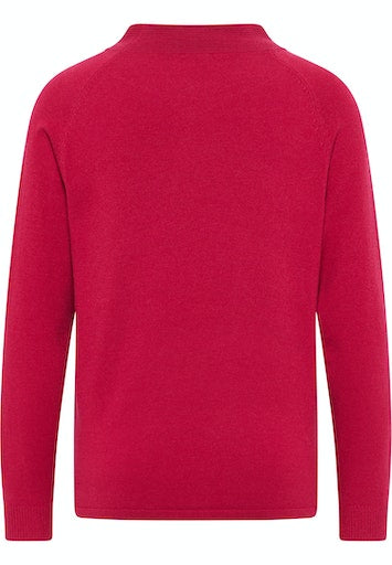 Stand Up Collar Jumper - Berry