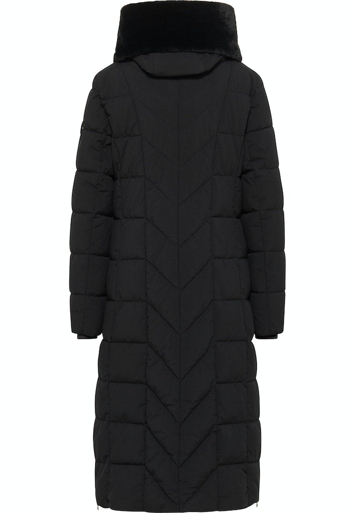 Long Hooded Jacket - Black