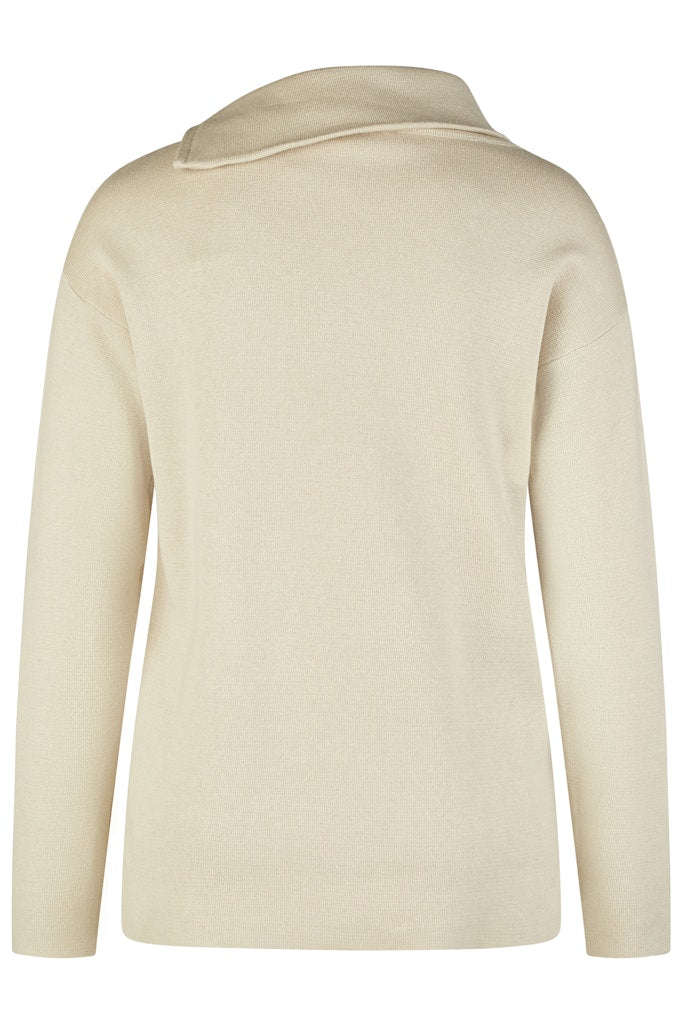 Zip Neck Sweatshirt - Sand