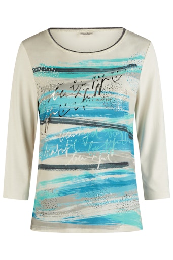 Long Sleeve Print T-Shirt - Sand