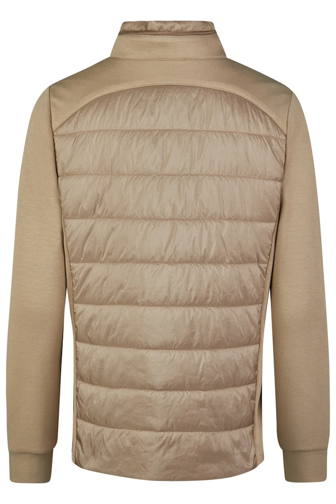 Zip Quilt Sweatshirt - Beige