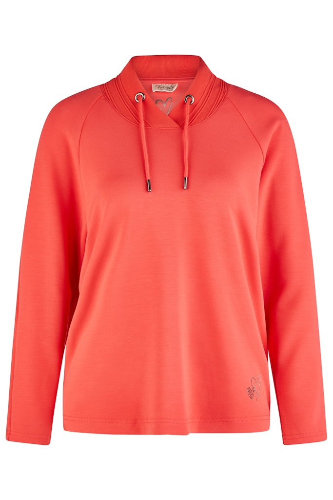 Drawstring Sweatshirt - Coral