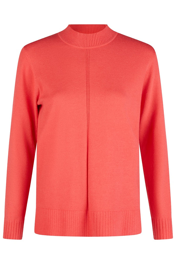 Plain TurtleNeck Jumper - Coral