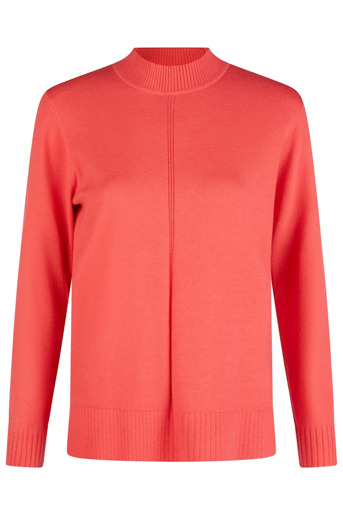 Plain TurtleNeck Jumper - Coral