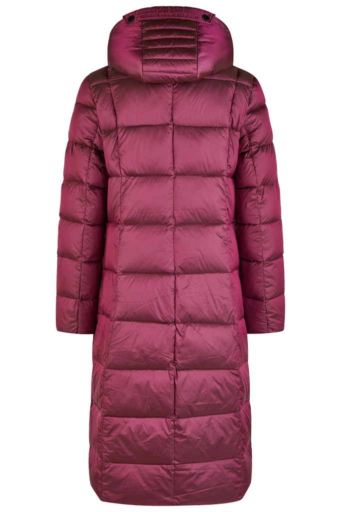 Hooded Down Coat - Wild Berry