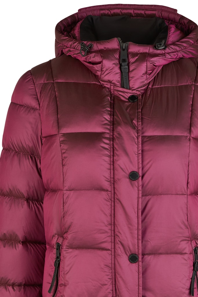 Hooded Down Coat - Wild Berry