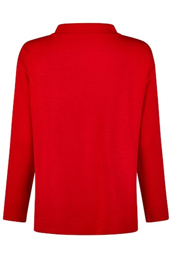 Drawstring Sweatshirt - Red