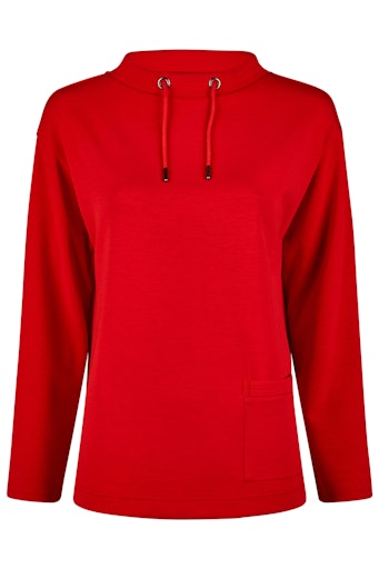 Drawstring Sweatshirt - Red