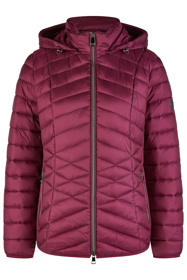 HOODED JACKET - Plum