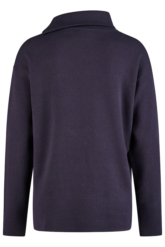 Zip Neck Sweatshirt - Navy