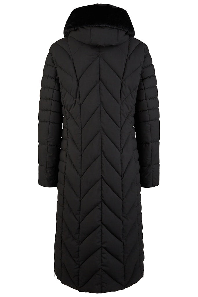 Faux Fur Coat - Black