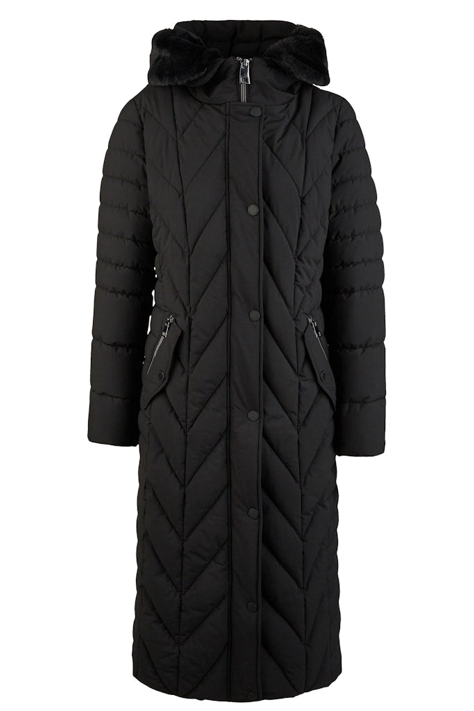 Faux Fur Coat - Black