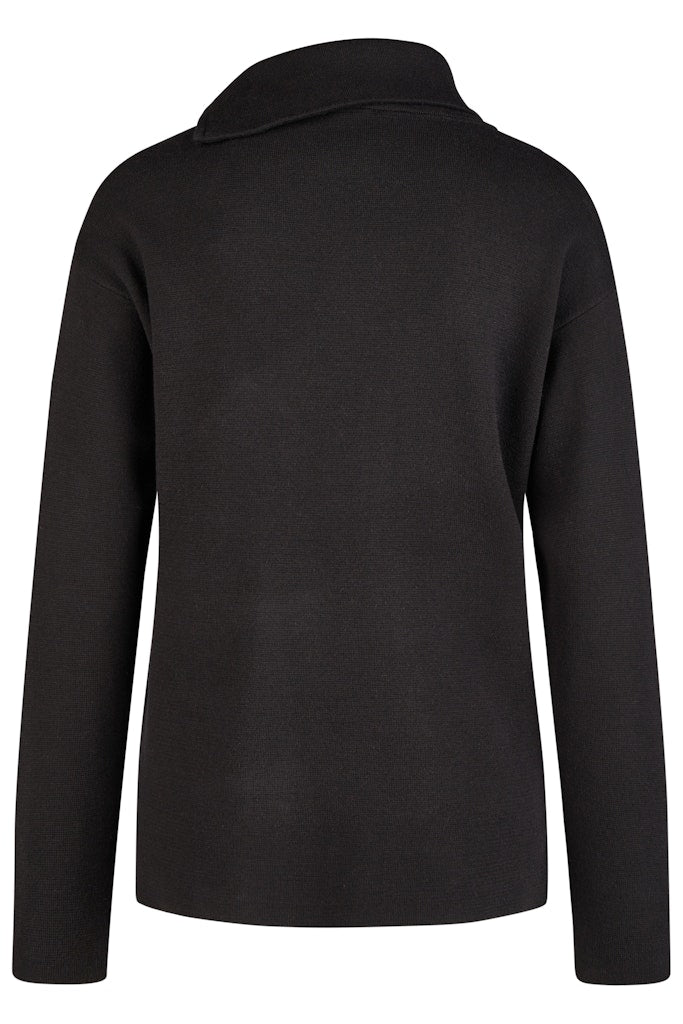 Zip Neck Sweatshirt - Black