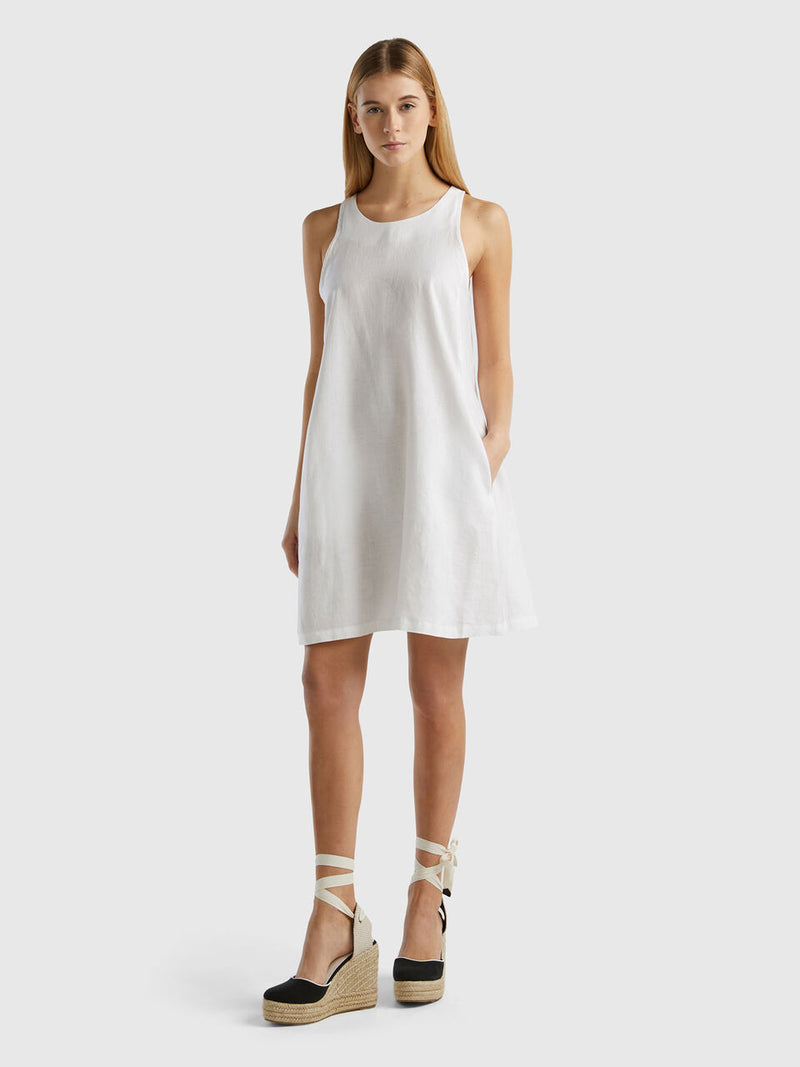 Sleeveless Dress - White