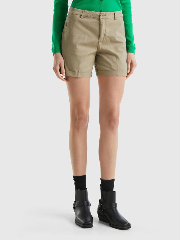 Basic Waffle Shorts - Khaki